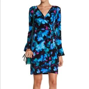 London Times
Rainbow Haze Bell Sleeve Wrap Dress